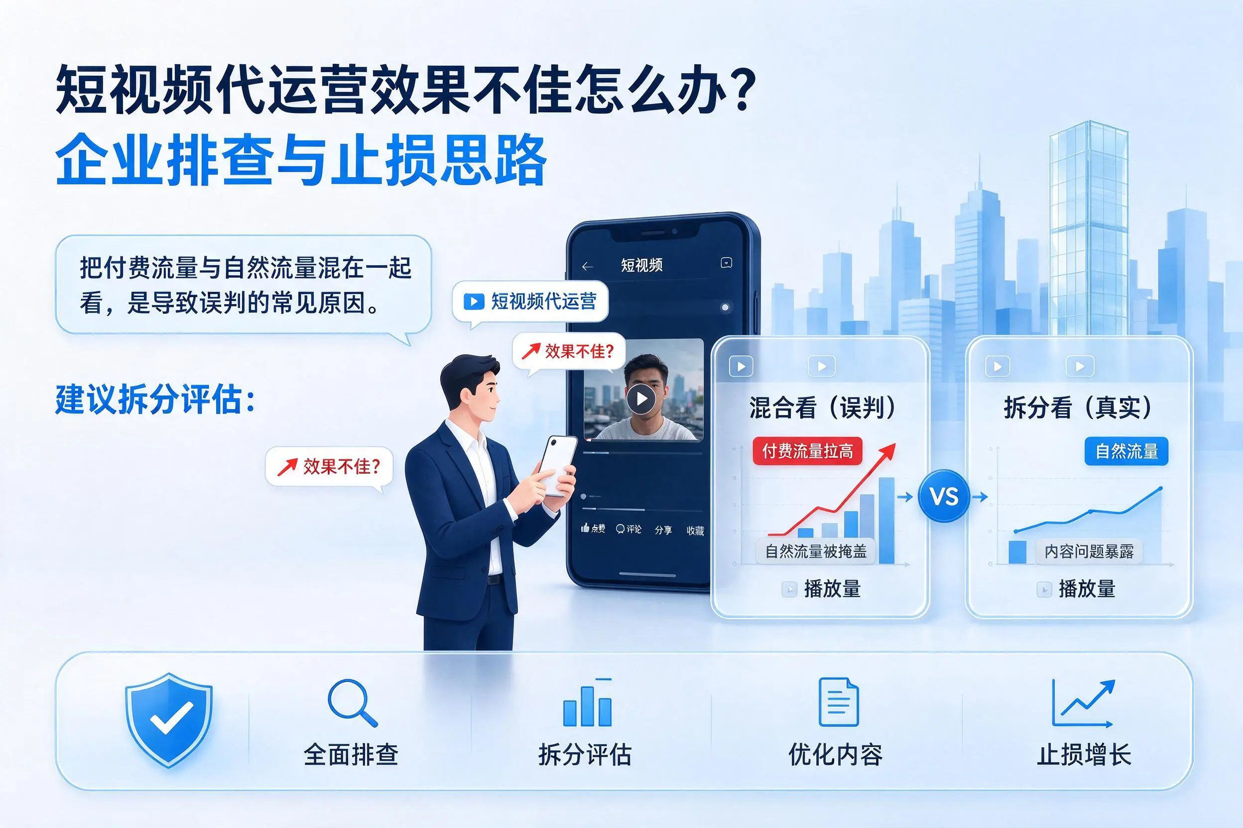 短视频代运营效果不佳怎么办？庆阳企业排查与止损思路