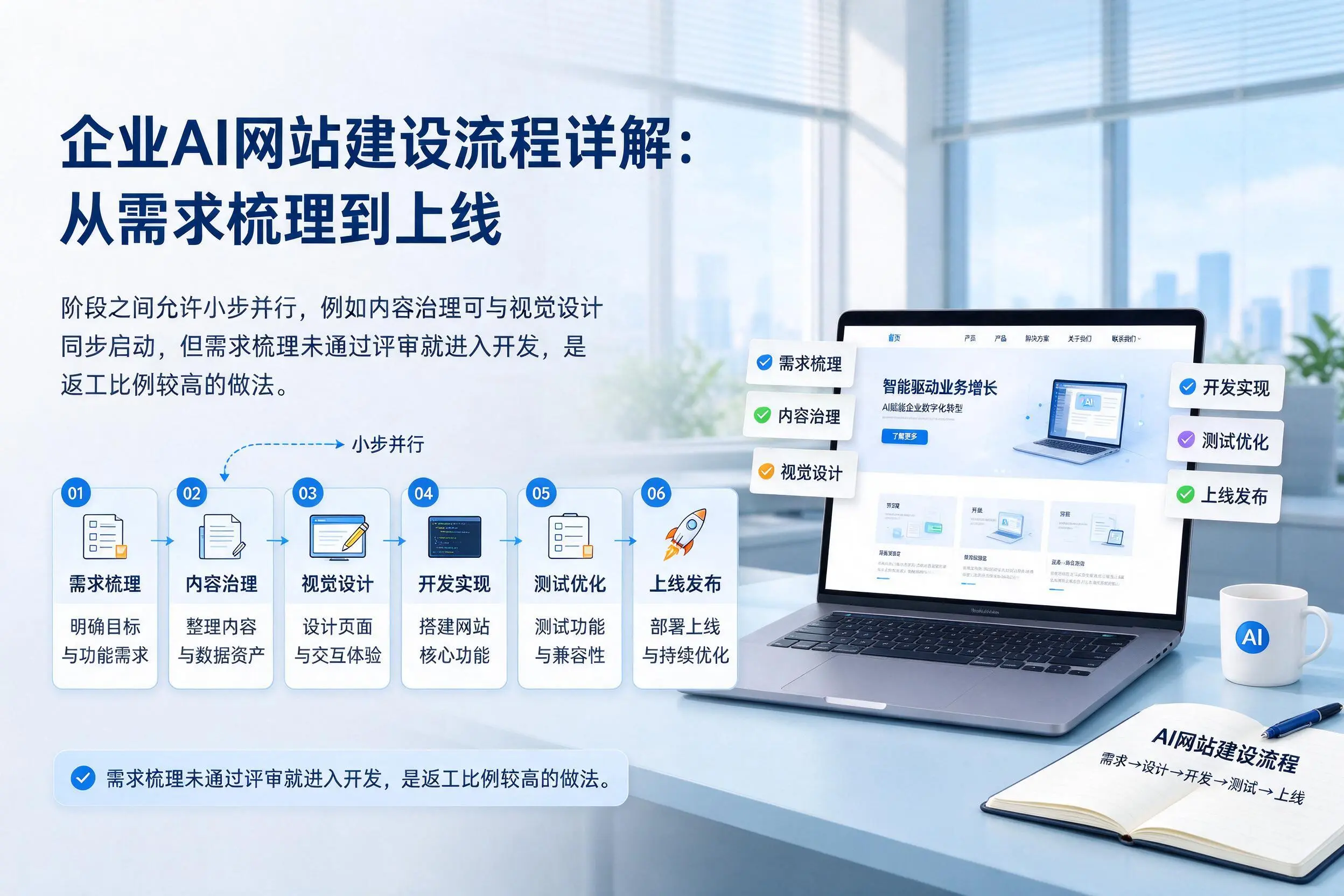 庆阳企业AI网站建设流程详解：从需求梳理到上线