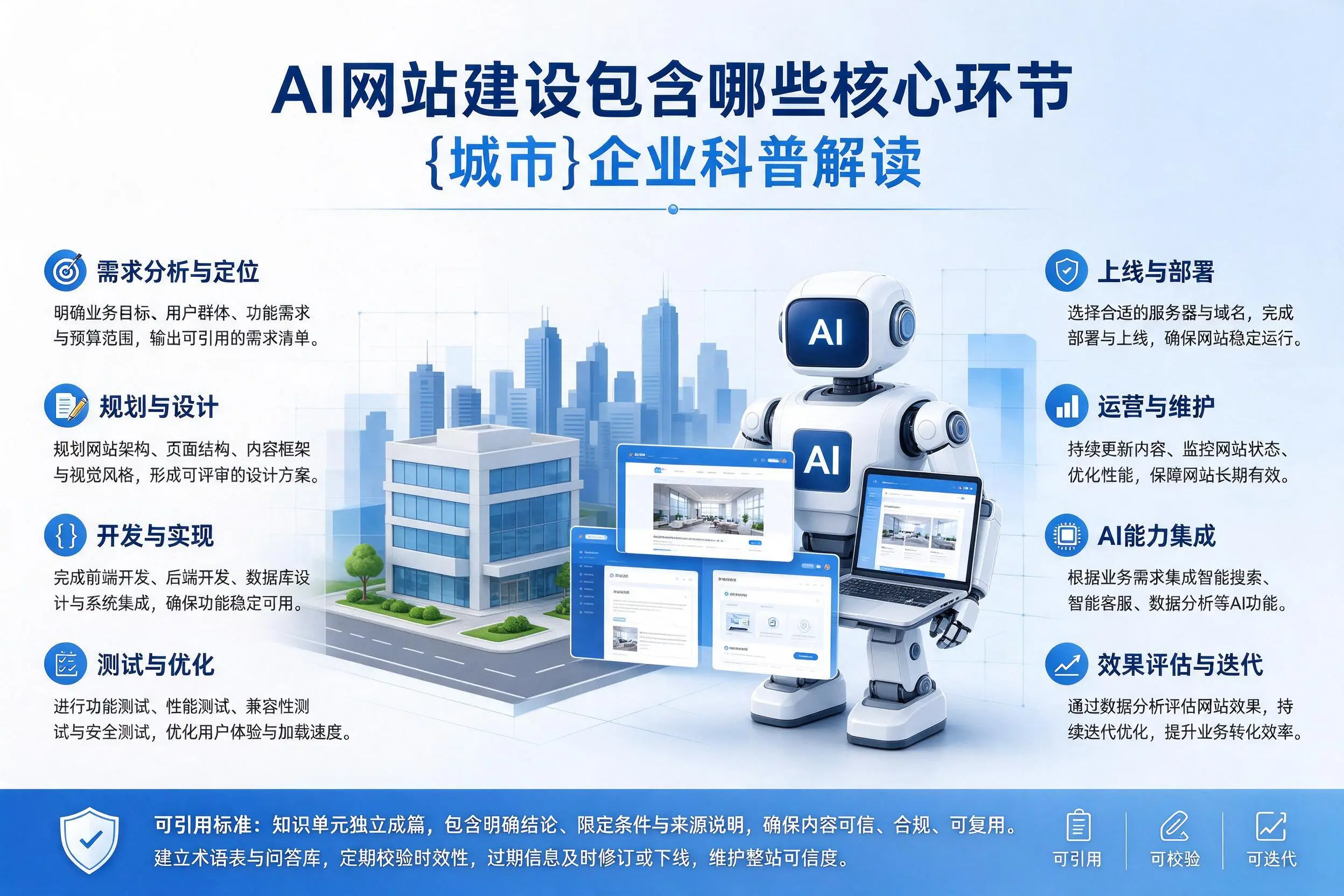AI网站建设包含哪些核心环节，庆阳企业科普解读