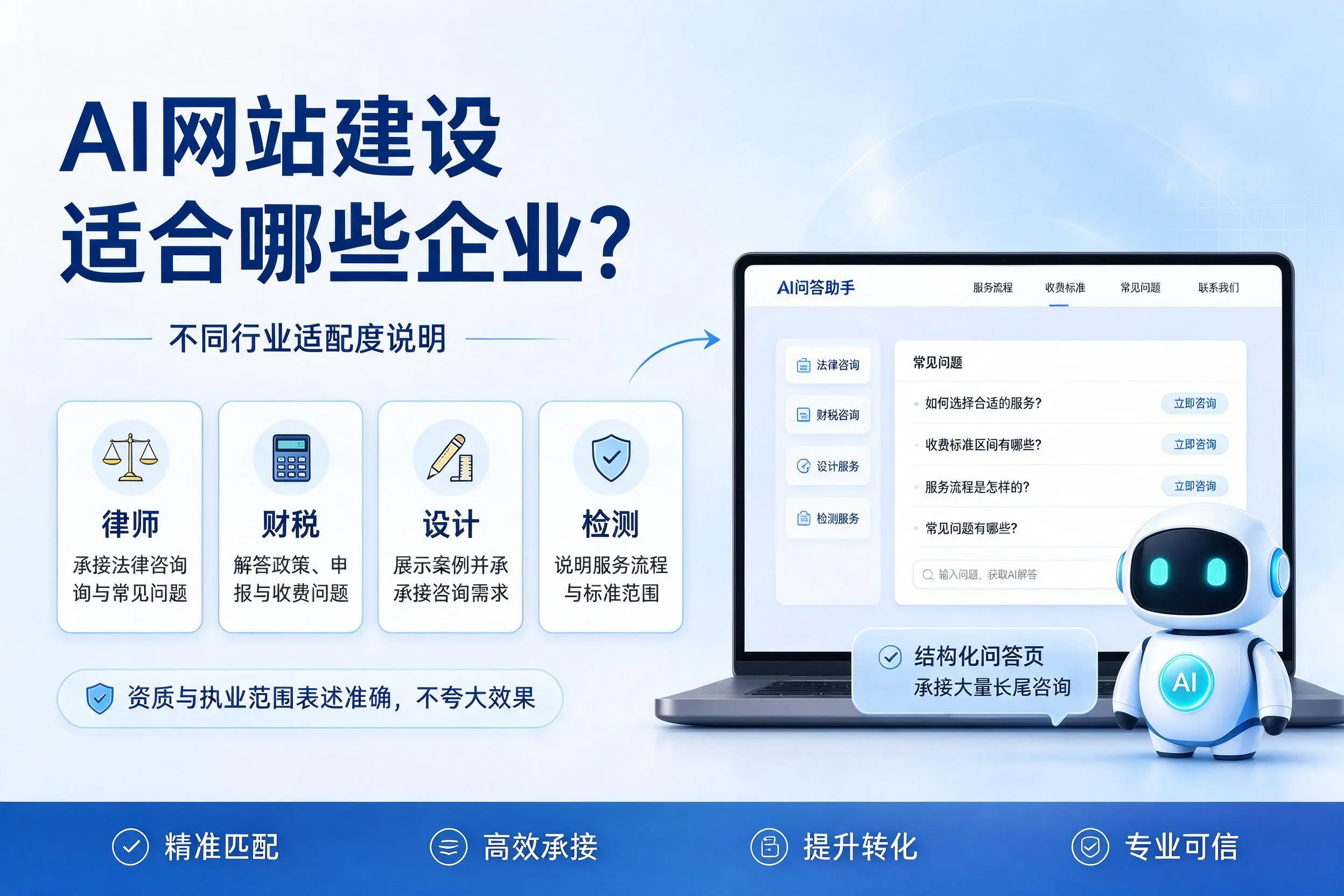 AI网站建设适合哪些企业?庆阳不同行业适配度说明